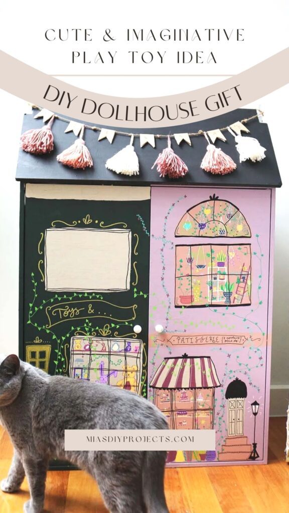 15 Creative DIY gifts for her: handpainted dollhouse
