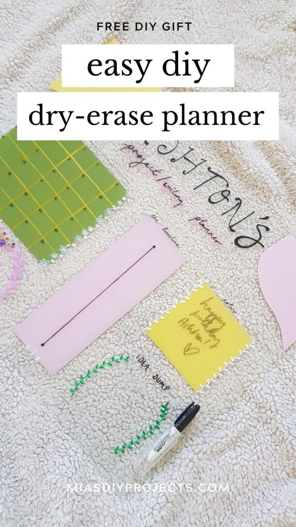 free diy gift idea: dry-erase planner from repurposed glass