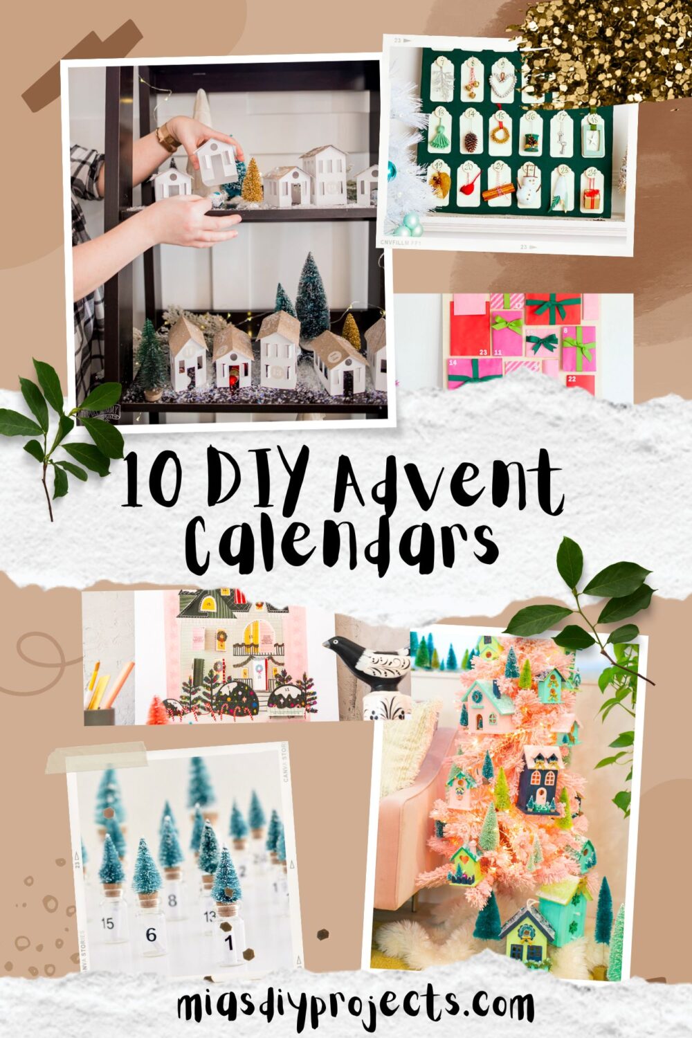 10 DIY Advent Calendars / Adult Handmade Advent Calendar Ideas / Christmas Village Advent Calendars