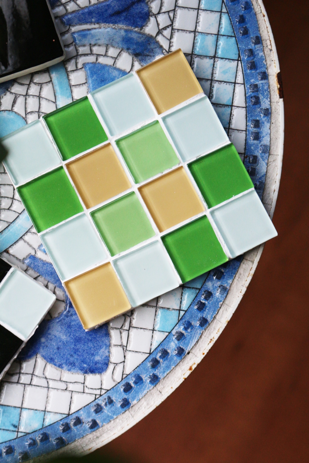 The Easiest Chic DIY Glass Tile Coasters